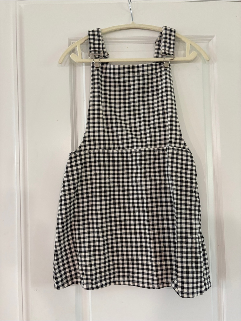 Black & White Gingham Pinafore Dress - Classic Check